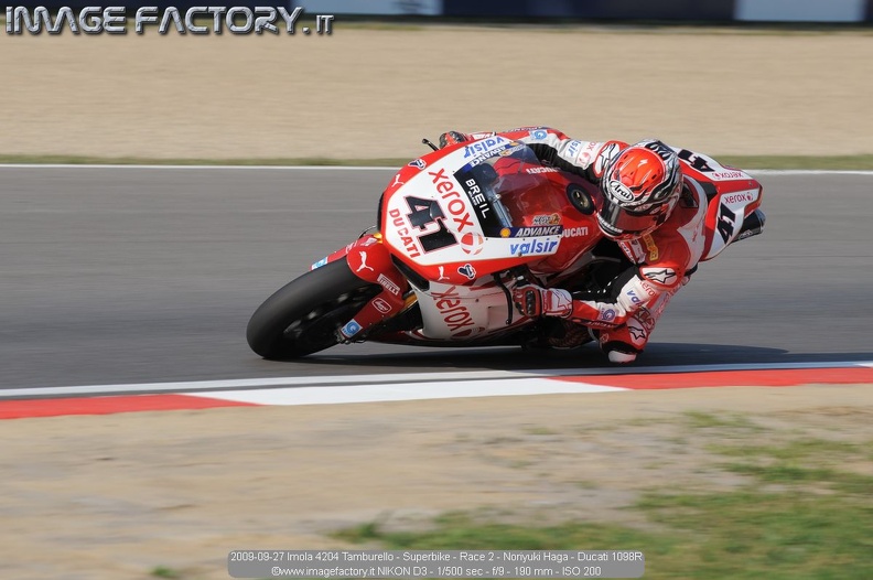 2009-09-27 Imola 4204 Tamburello - Superbike - Race 2 - Noriyuki Haga - Ducati 1098R.jpg